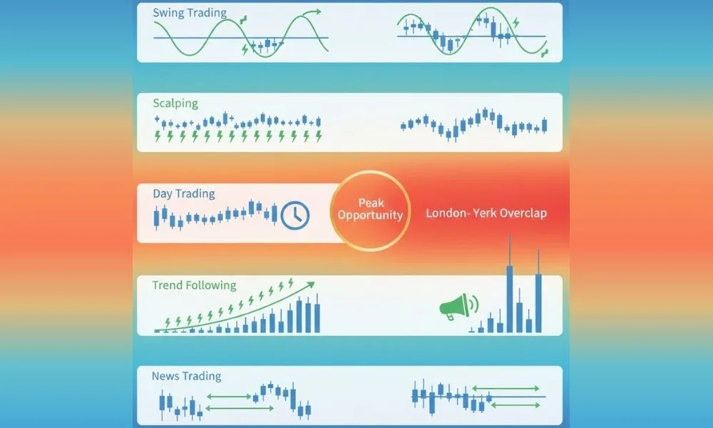 ساعات کم‌نوسان و اهمیت زمان در تحلیل تکنیکال بازار فارکس